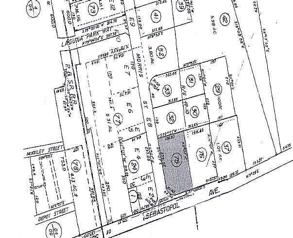 101 Morris St, Sebastopol, CA for lease - Plat Map - Image 2 of 2