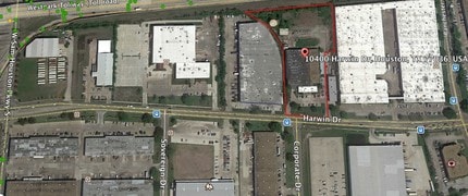 10400 Harwin Dr, Houston, TX - AERIAL  map view