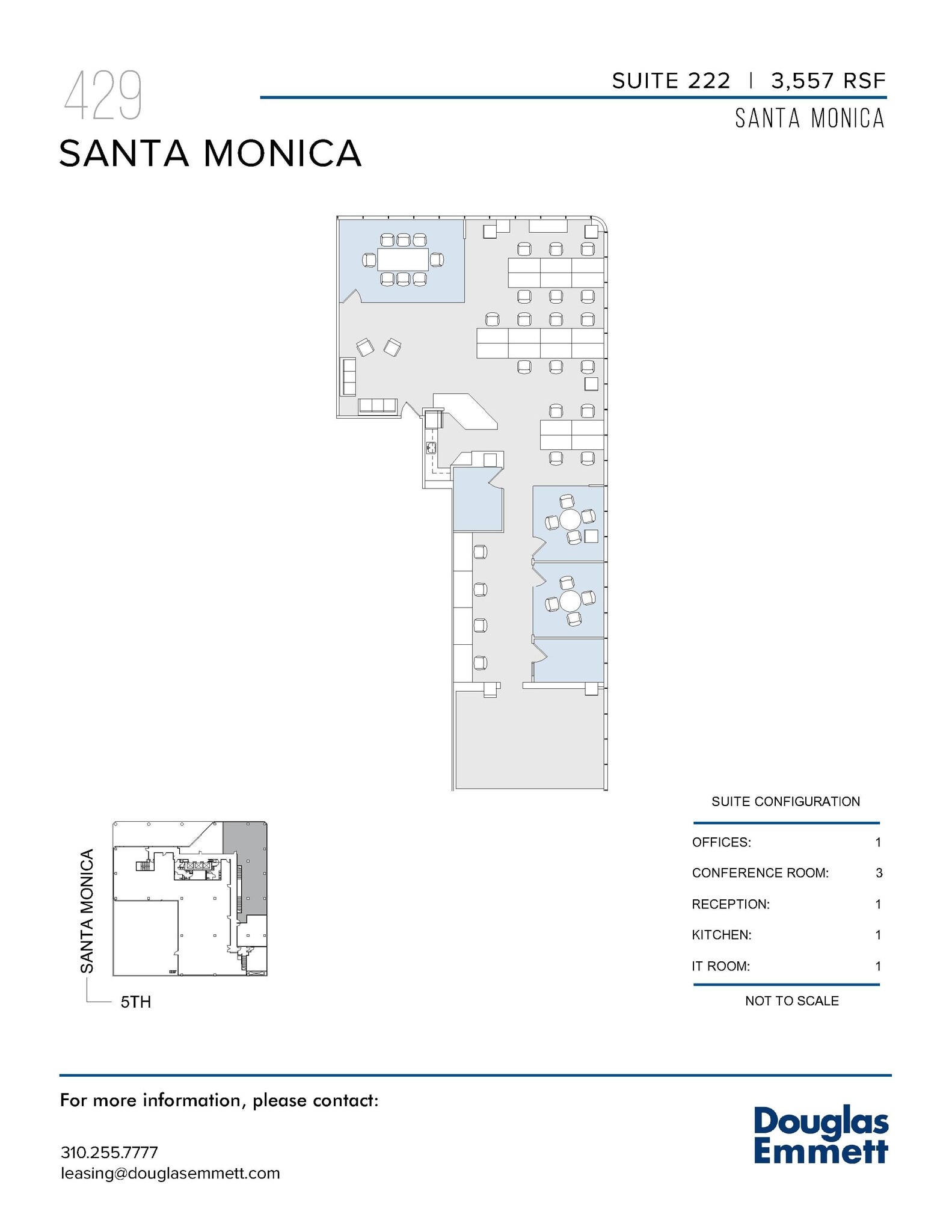 429 Santa Monica Blvd, Santa Monica, CA à louer Plan d’étage- Image 1 de 1