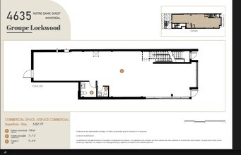 4637 Rue Notre-Dame O, Montréal, QC à louer Plan d’étage- Image 1 de 1