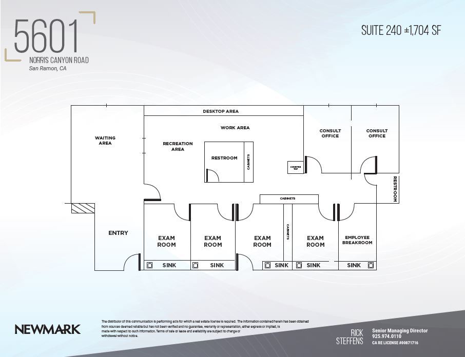 5601 Norris Canyon Rd, San Ramon, CA 94583 - Unité 240 -  - Plan d’étage - Image 1 of 1