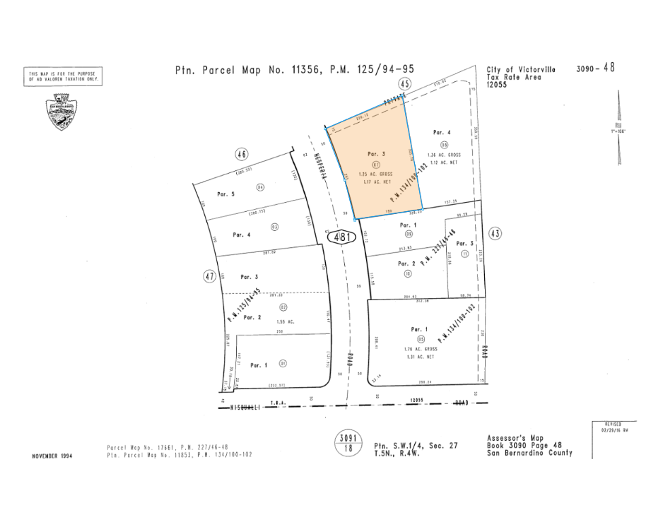 0 Hesperia Rd, Victorville, CA à louer Plan cadastral- Image 1 de 2