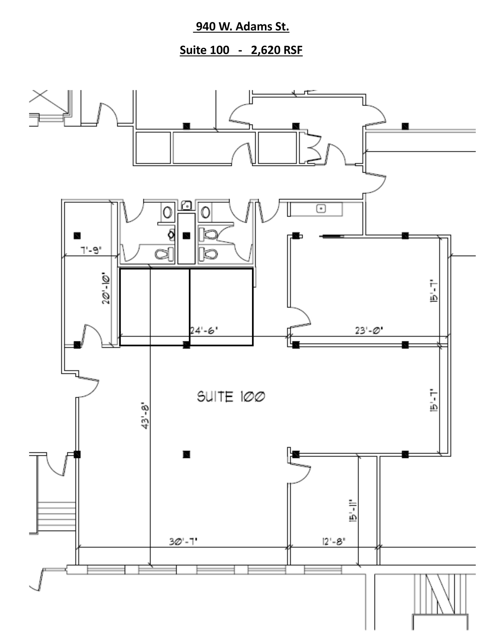 940 W Adams St, Chicago, IL à louer Plan de site- Image 1 de 6