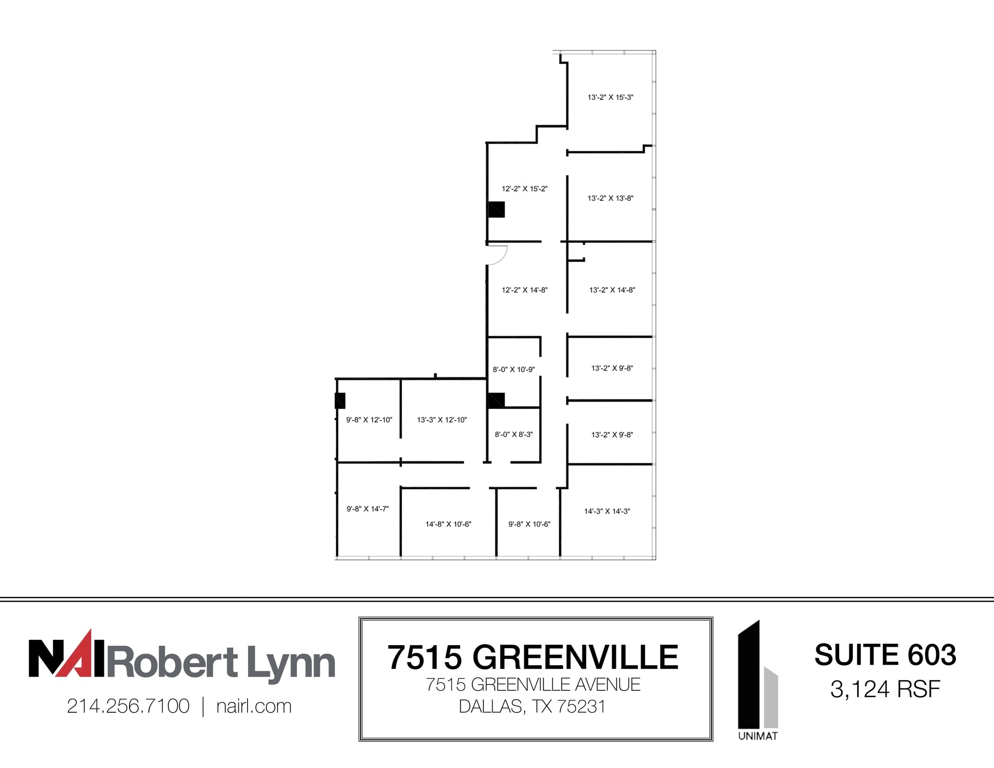 7515 Greenville Ave, Dallas, TX à louer Plan d’étage- Image 1 de 1