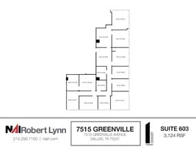 7515 Greenville Ave, Dallas, TX à louer Plan d’étage- Image 1 de 1