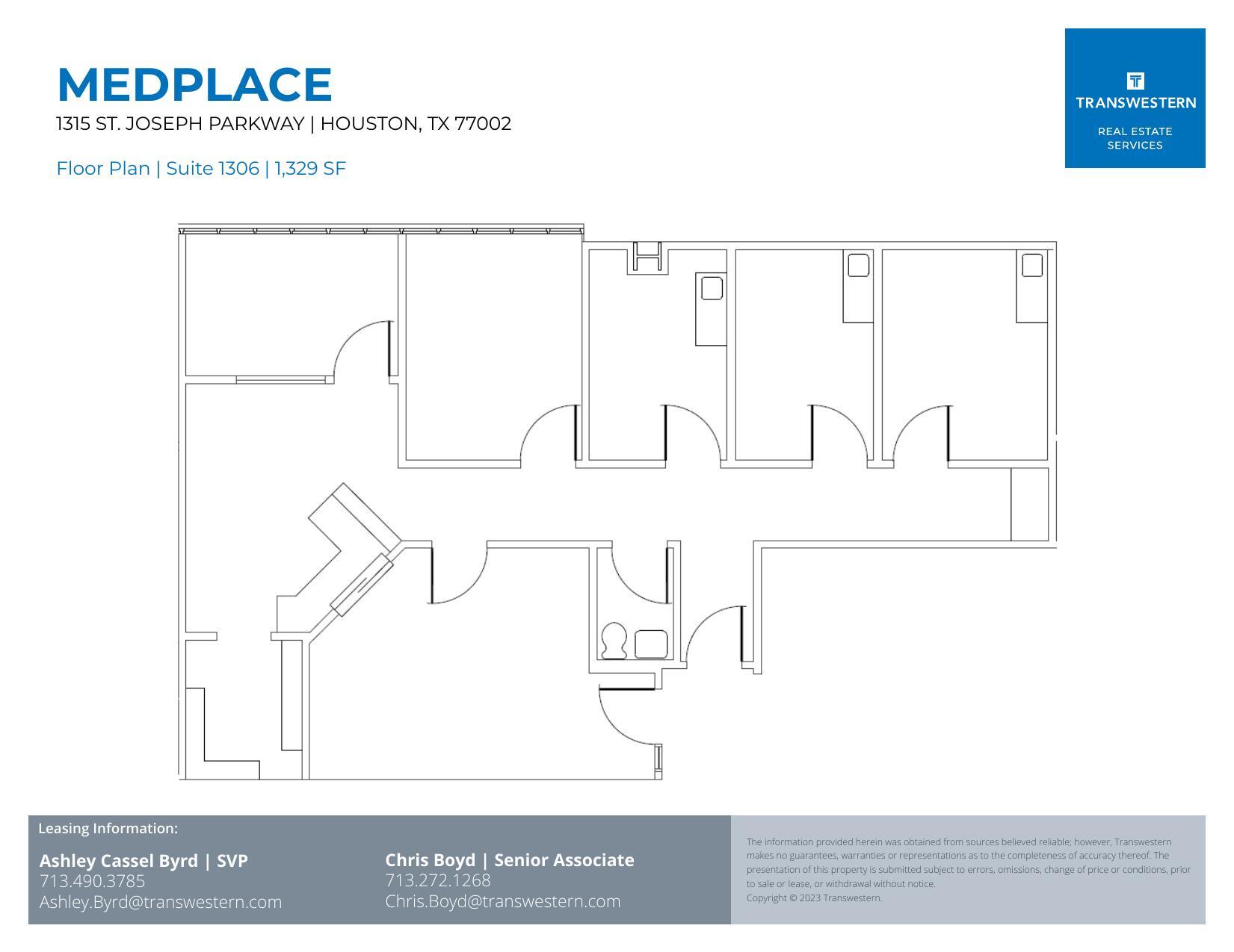 1315 St Joseph Pky, Houston, TX for lease Floor Plan- Image 1 of 2