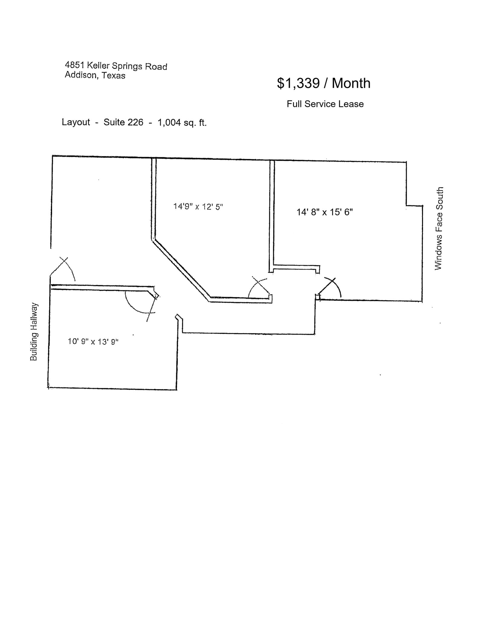 4851 Keller Springs Rd, Addison, TX for lease Floor Plan- Image 1 of 1