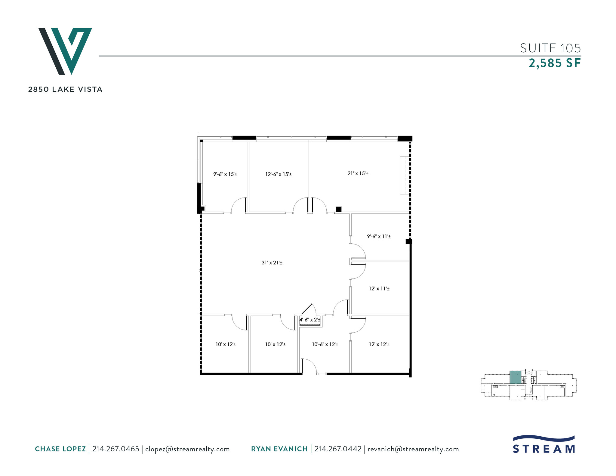 2850 Lake Vista Dr, Lewisville, TX à louer Plan d’étage- Image 1 de 2