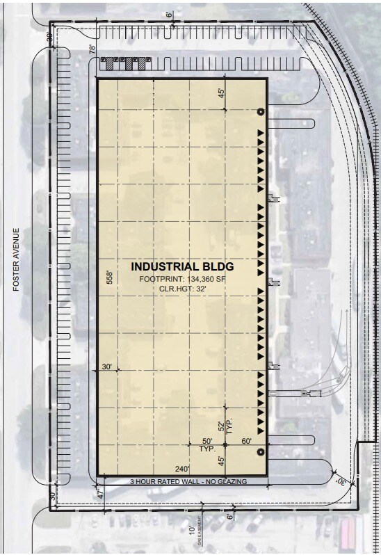 710-854 Foster Ave, Bensenville, IL à louer Plan de site- Image 1 de 3