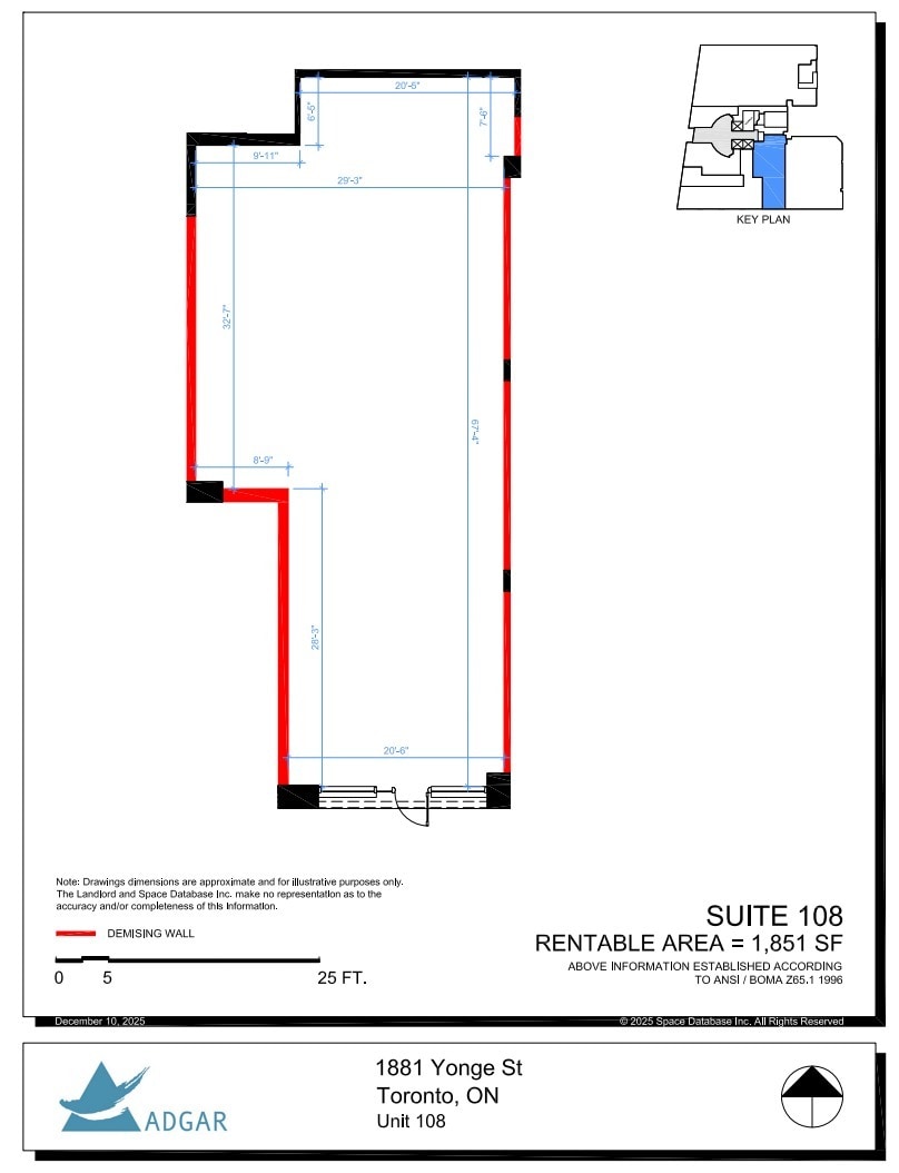 1881 Yonge St, Toronto, ON for lease Floor Plan- Image 1 of 1