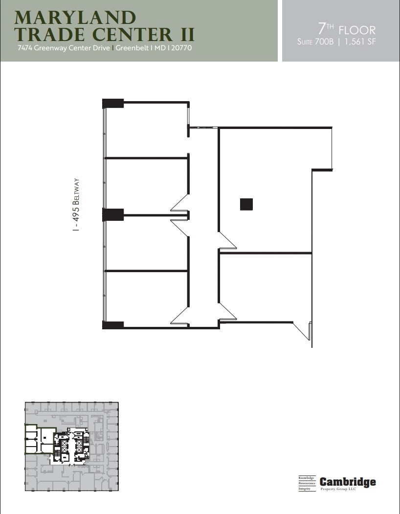 7500 Greenway Center Dr, Greenbelt, MD for lease Floor Plan- Image 1 of 1