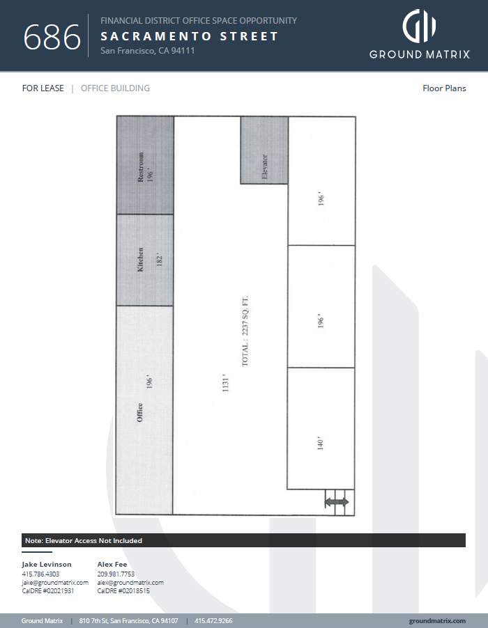 686 Sacramento St, San Francisco, CA for lease Floor Plan- Image 1 of 6