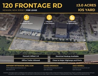More details for 120 Frontage Rd, Newark, NJ - Land for Lease