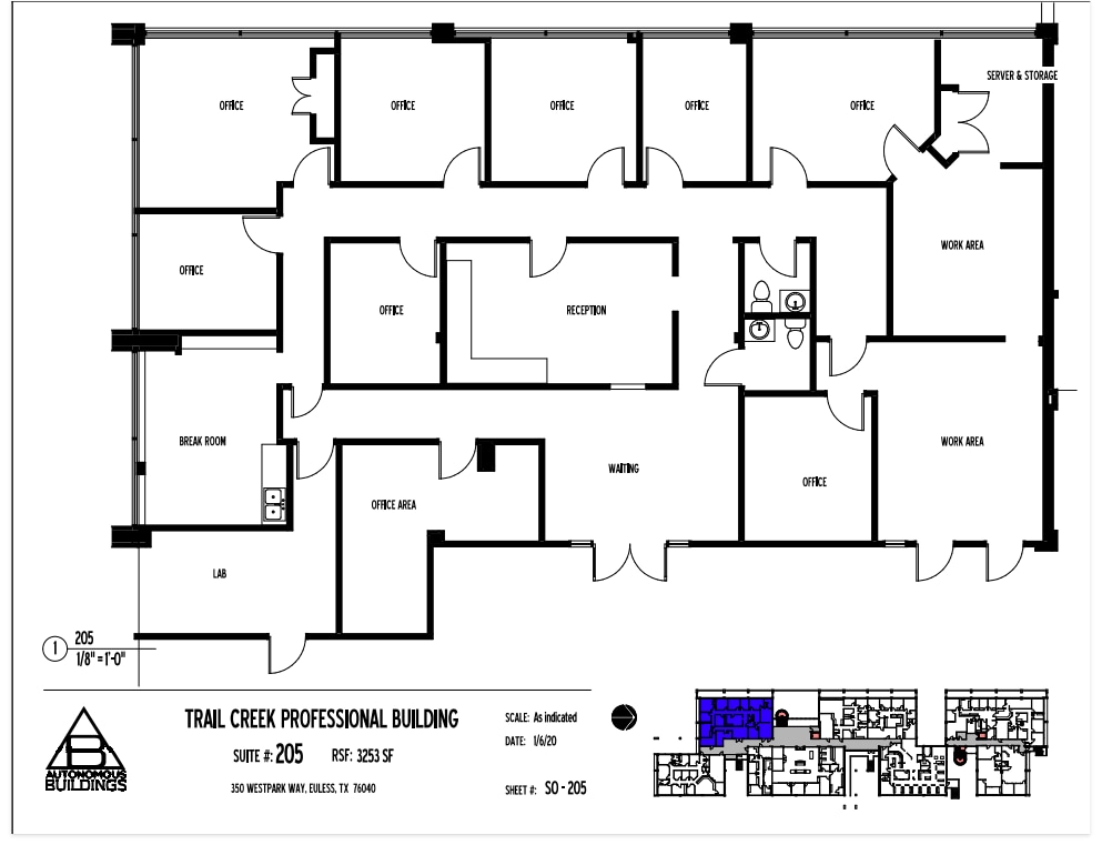 350 Westpark Way, Euless, TX à louer Plan d’étage- Image 1 de 1