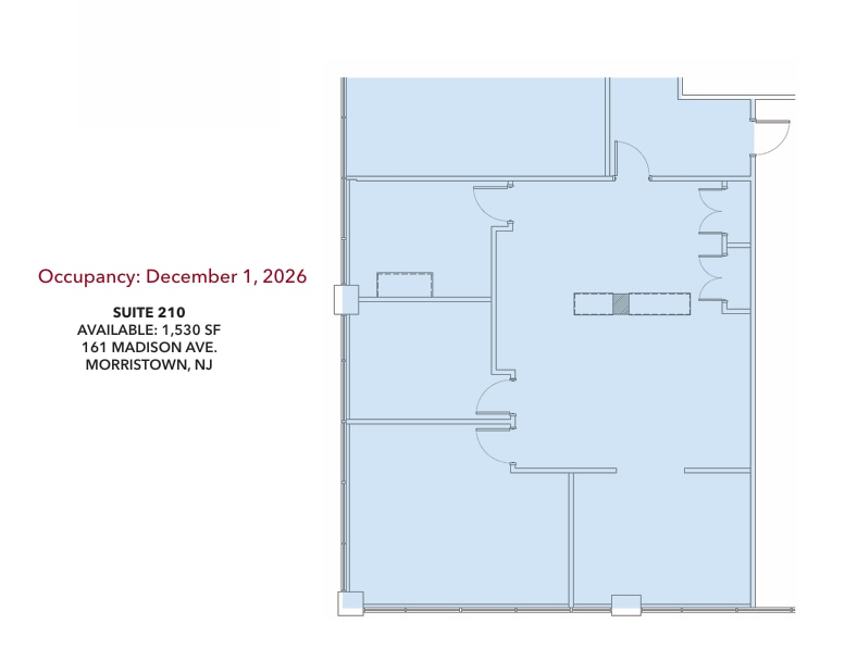 163 Madison Ave, Morristown, NJ à louer Plan d’étage- Image 1 de 1