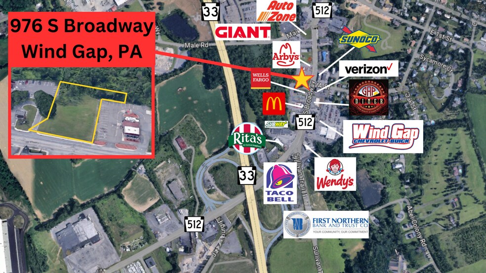 976 S. Broadway, Wind Gap, PA à vendre - Photo du bâtiment - Image 2 de 3