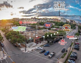 301 N Guadalupe St, San Marcos, TX - Aérien Vue de la carte