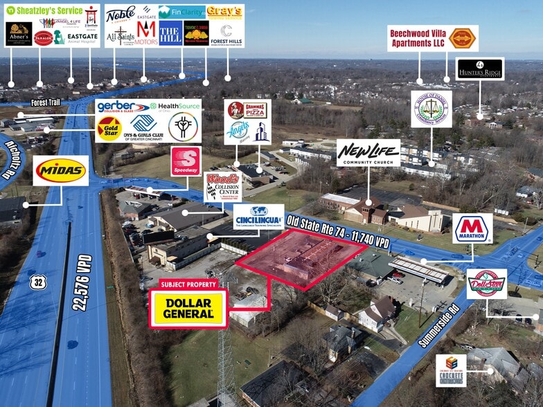 635 Old State Route 74, Cincinnati, OH à vendre - Aérien - Image 3 de 4
