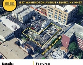 1847 Washington Ave, Bronx, NY - Aérien Vue de la carte
