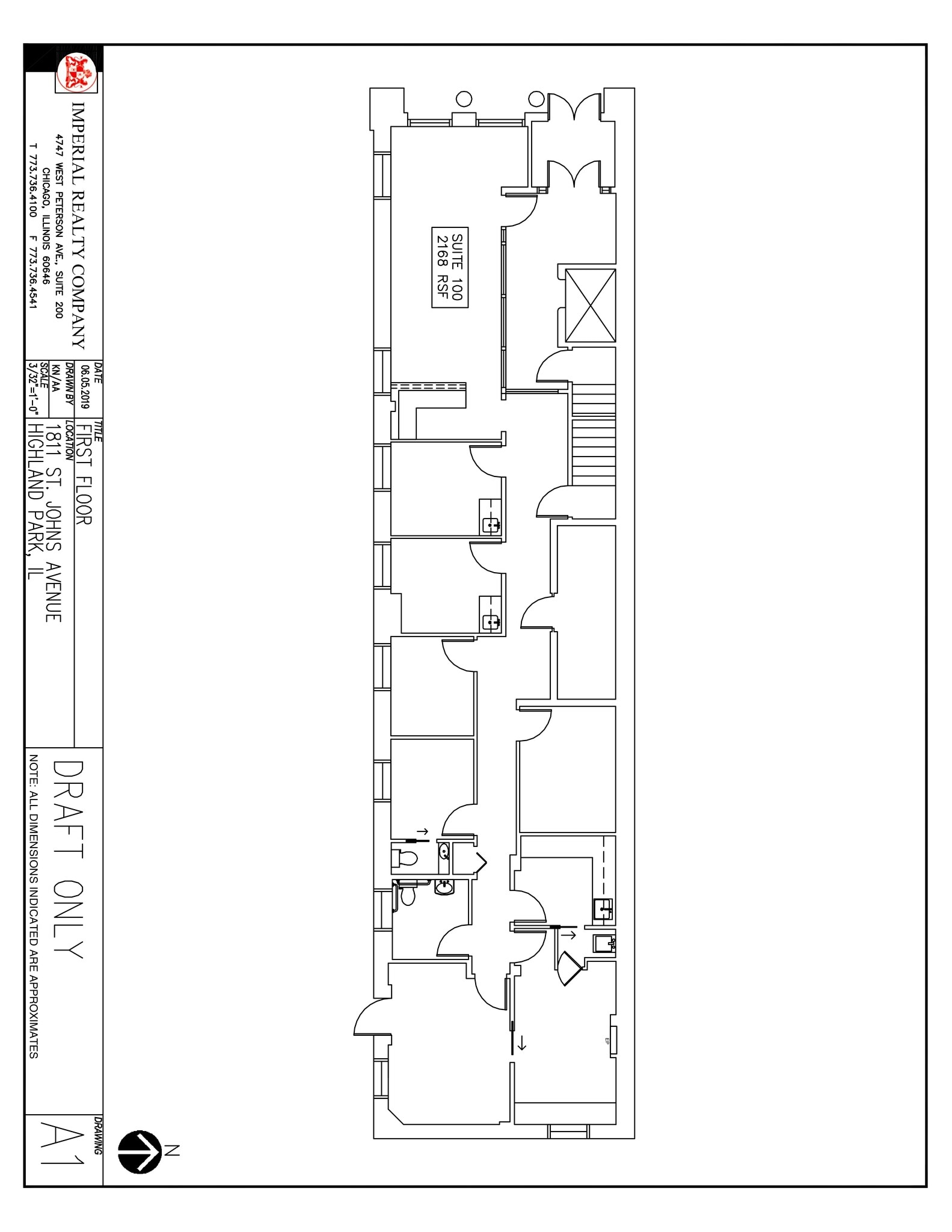 1811 St. Johns Ave, Highland Park, IL for lease Site Plan- Image 1 of 1