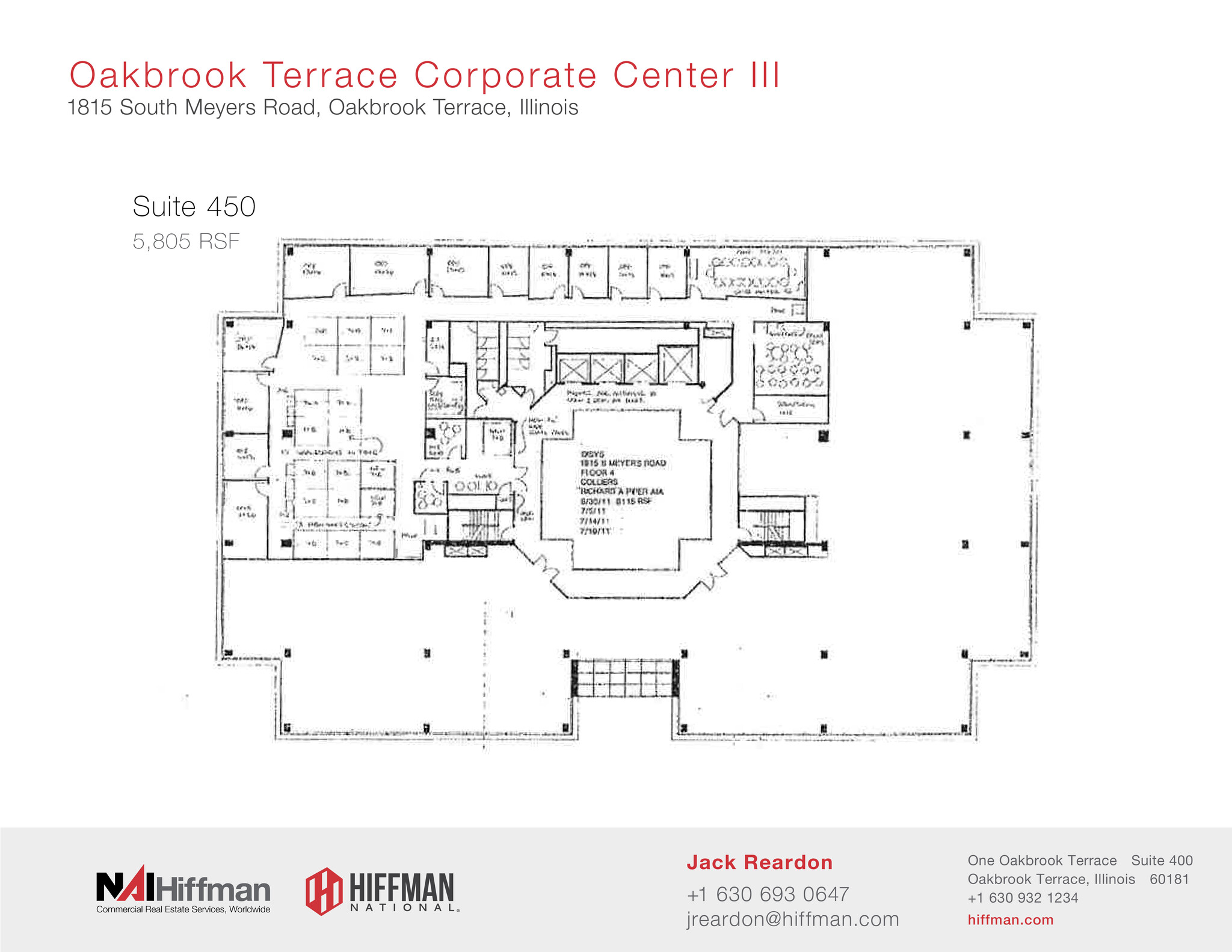 1815 S Meyers Rd, Oakbrook Terrace, IL à louer Plan d  tage- Image 1 de 1