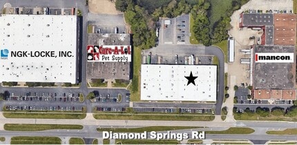 1619 Diamond Springs Rd, Virginia Beach, VA - AERIAL  map view - Image1