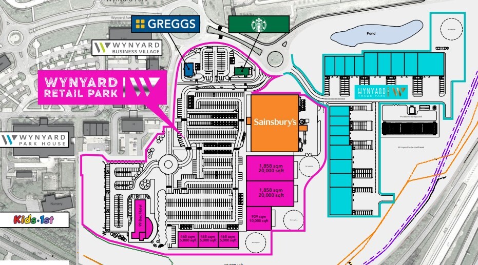 Wynyard Retail Park, Billingham à louer - Plan de site - Image 2 de 2