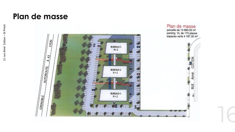 11 Rue Aimé Cotton, Saint-Priest à louer - Plan de site - Image 3 de 4