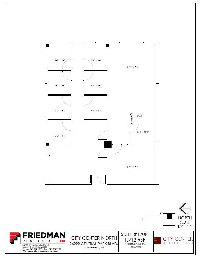 26777-26999 Central Park Blvd, Southfield, MI à louer Plan d  tage- Image 1 de 2