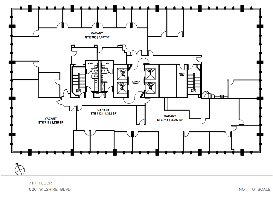 626 Wilshire Blvd, Los Angeles, CA à louer Plan d’étage- Image 1 de 1