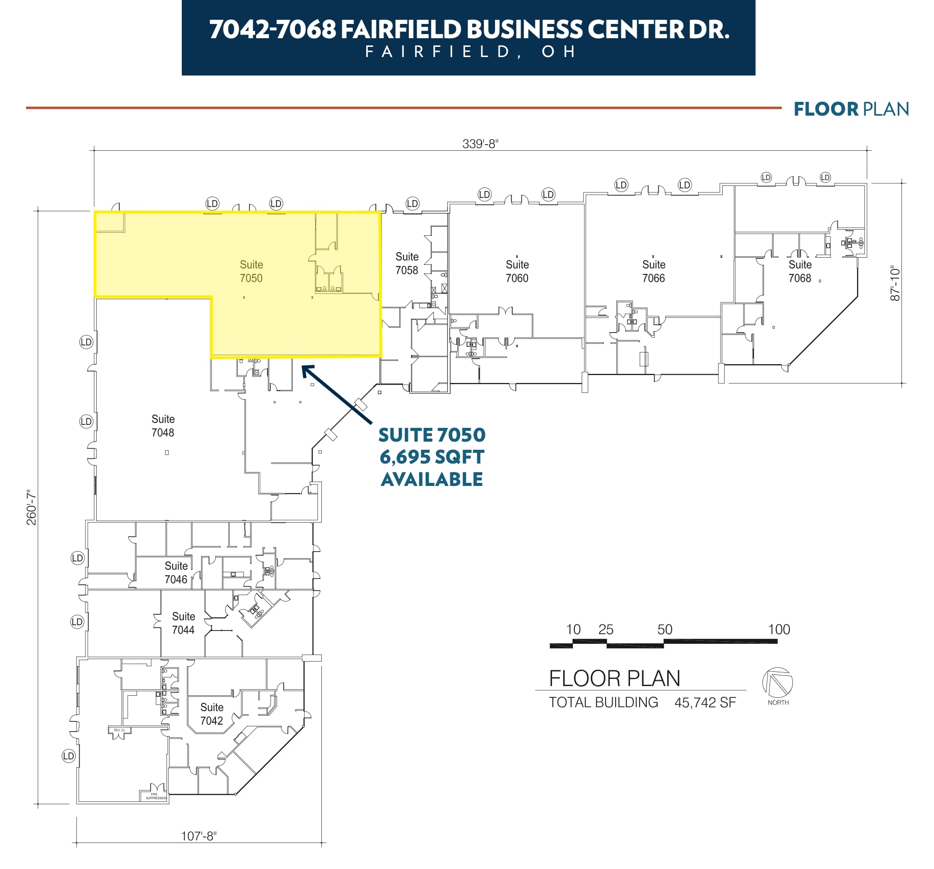 7042-7068 Fairfield Business Dr, Fairfield, OH à louer Plan d’étage- Image 1 de 1