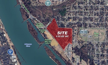 32.62 Acres on River Road, North Little Rock, AR - Aérien  Vue de la carte - Image1