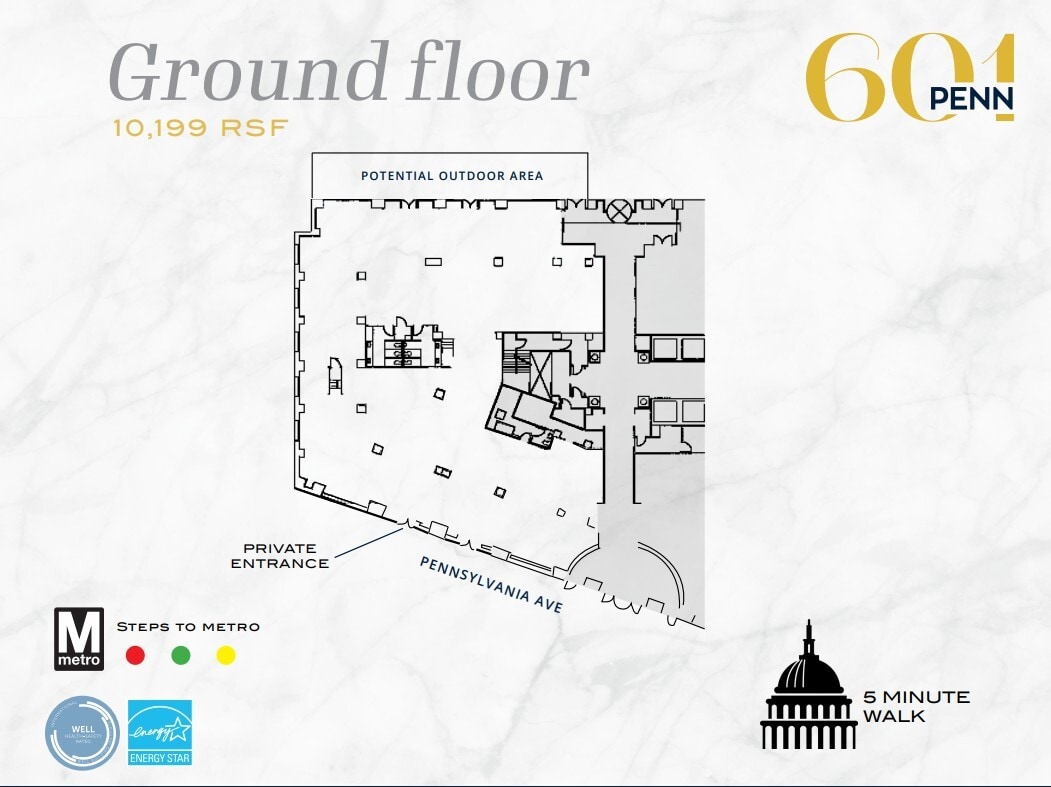 601 Pennsylvania Ave NW, Washington, DC for lease Floor Plan- Image 1 of 3