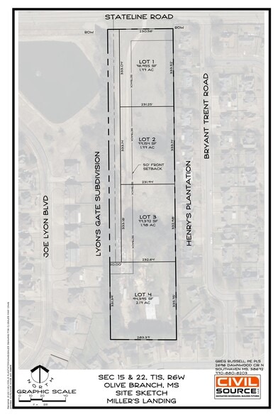 Olive Branch Land portfolio of 2 properties for sale on LoopNet.ca - Site Plan - Image 3 of 3