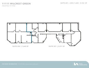 11111 Wilcrest Green Dr, Houston, TX à louer Plan d’étage- Image 2 de 2