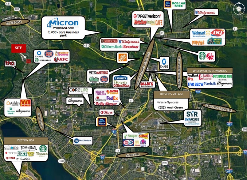 Oswego Road, Liverpool, NY for sale - Aerial - Image 3 of 4