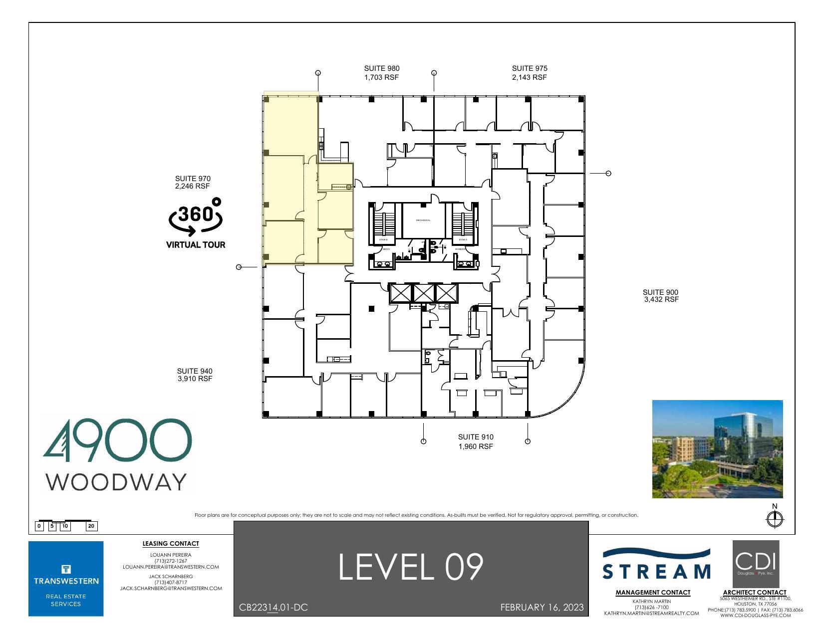 4900 Woodway Dr, Houston, TX à louer Plan d  tage- Image 1 de 1