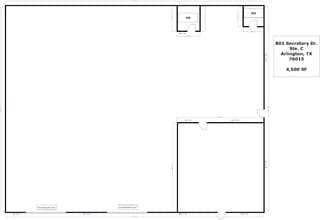 801 Secretary Dr, Arlington, TX à louer Plan d’étage- Image 1 de 1