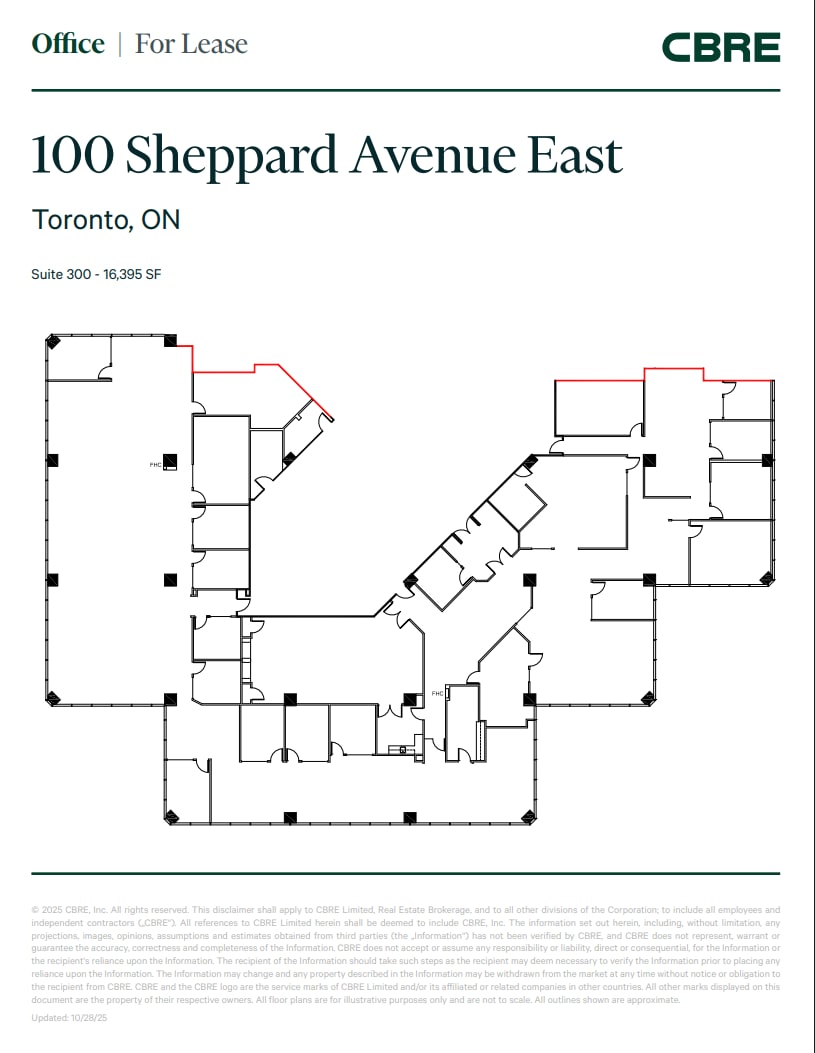 100 Sheppard Ave E, Toronto, ON for lease Floor Plan- Image 1 of 1