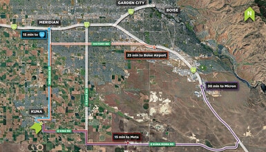 655 Stagecoach Way, Kuna, ID - Aerial  map view