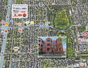 5847-5849 S Michigan Ave, Chicago, IL - Aerial map view