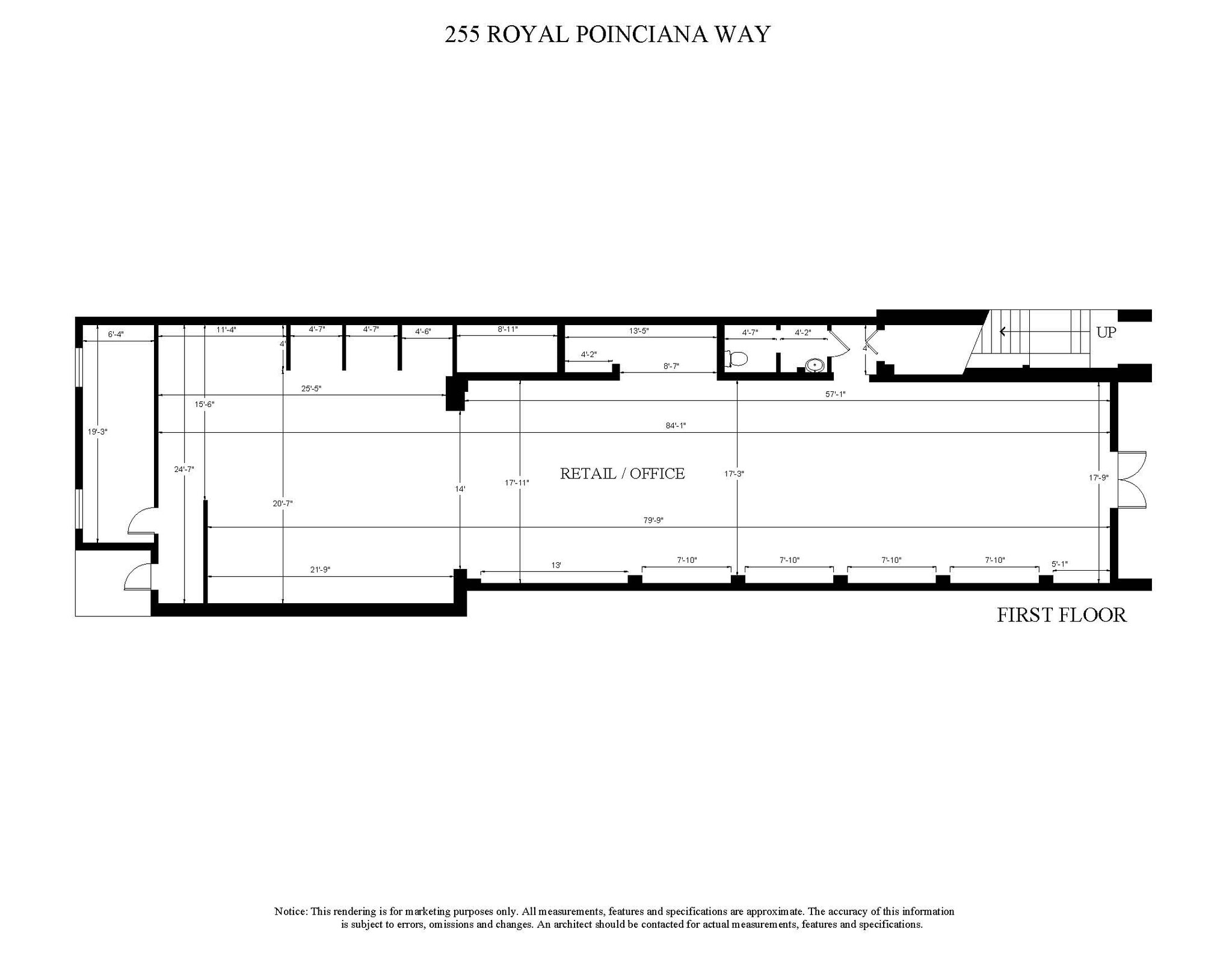255 Royal Poinciana Way, Palm Beach, FL à louer Plan d’étage- Image 1 de 1