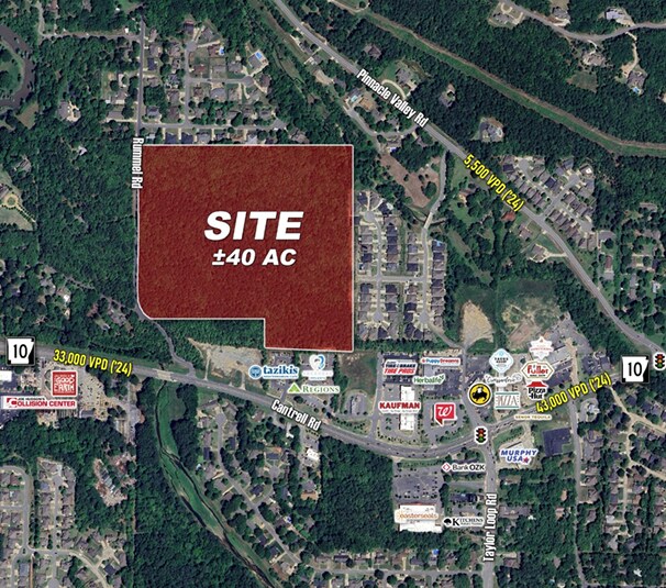 40± Acres, NEQ Cantrell Rd & Rummel Rd, Little Rock, AR à vendre Photo principale- Image 1 de 2