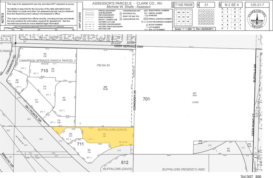 6535 N Buffalo Dr, Las Vegas, NV for lease - Plat Map - Image 3 of 12