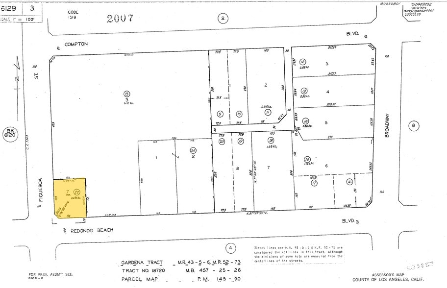 15222-15224 S Figueroa St, Gardena, CA for lease - Plat Map - Image 2 of 2