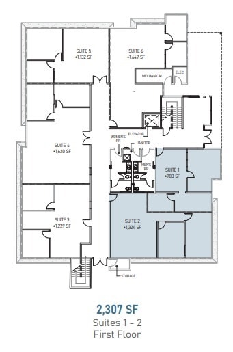 5665 Oberlin Dr, San Diego, CA 92121 - Unit 1-2 - - Floor Plan - Image 1 of 1