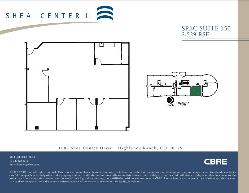1805 Shea Center Dr, Highlands Ranch, CO à louer Plan d’étage- Image 1 de 1