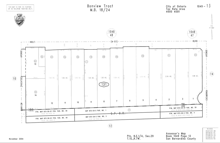 1050 E Holt Blvd, Ontario, CA for lease - Plat Map - Image 2 of 5