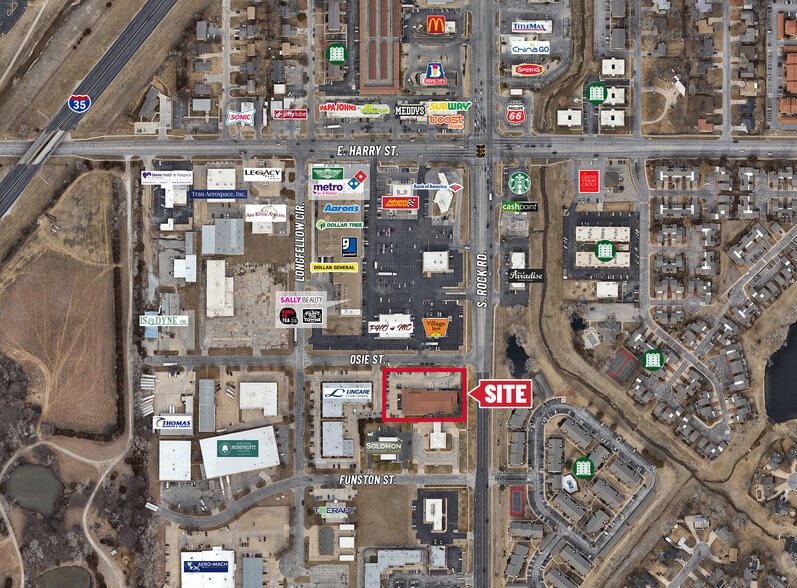 1709 S Rock Rd, Wichita, KS à louer - Aérien - Image 2 de 2