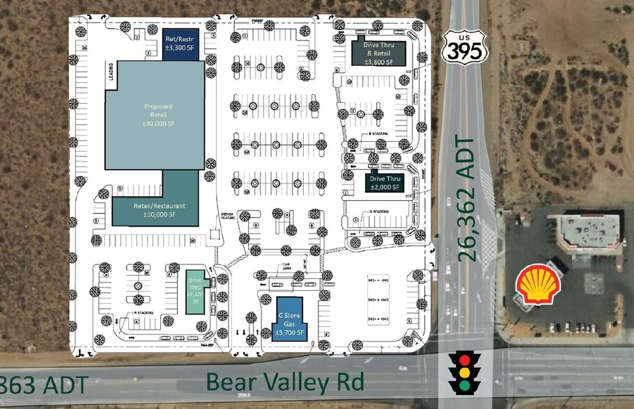 NWC Hwy 395 & Bear Valley Rd, Victorville, CA for lease - Aerial - Image 1 of 6